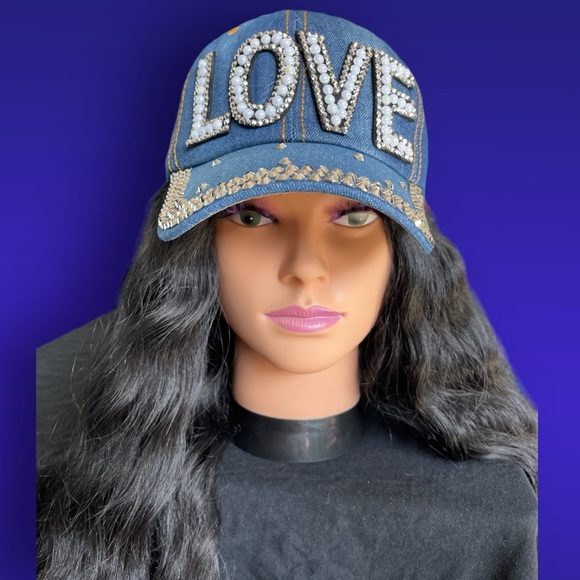 Accessories - Love Yours Rhinestone Pearl Cap